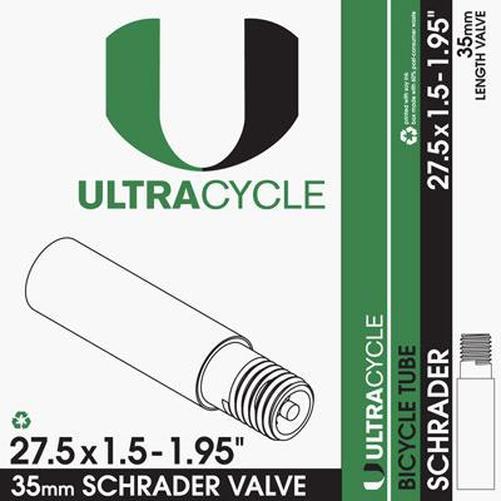 ULTRACYCLE Premium Bicycle Tube 27.5 x 1.5-1.95 Schrader 35mm-Pit Crew Cycles