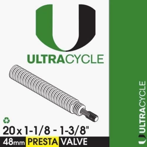 ULTRACYCLE Presta Bike Valve Tube 20'' x 1-1/8 - 1-3/8''-Pit Crew Cycles