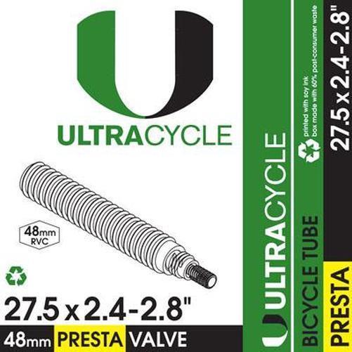 ULTRACYCLE Presta Valve (RVC) Standard Tube 48 mm 27.5'' x 2.4-2.8''-Pit Crew Cycles