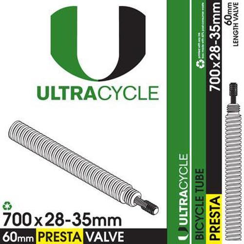 ULTRACYCLE Presta Valve Standard Tube 60 mm 700c x 28-35 mm-Pit Crew Cycles