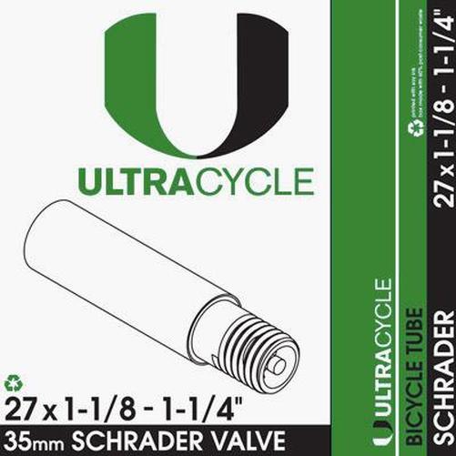 ULTRACYCLE Schrader Valve Standard Tube 35 mm 27'' x 1-1/8 - 1-1/4''-Pit Crew Cycles