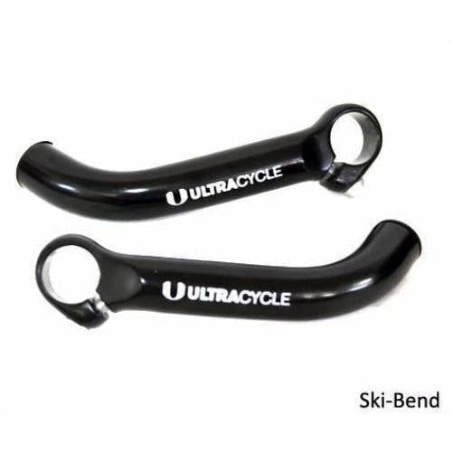 ULTRACYCLE Ski Bend Bar Ends Bar Ends Black Accessory-Pit Crew Cycles