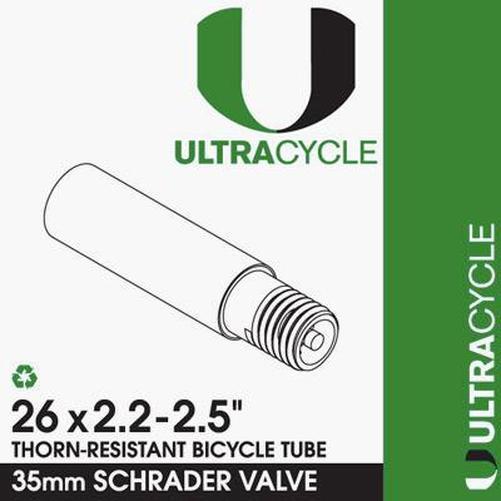 ULTRACYCLE Triple Thick Puncture Thorn Resistant Tube 26x2.2-2.5 Schrader 35mm-Pit Crew Cycles