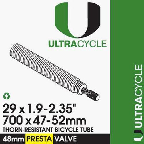 ULTRACYCLE Triple Thick Puncture Thorn Resistant Tube 29 x 1.9-2.35 Presta 48mm-Pit Crew Cycles