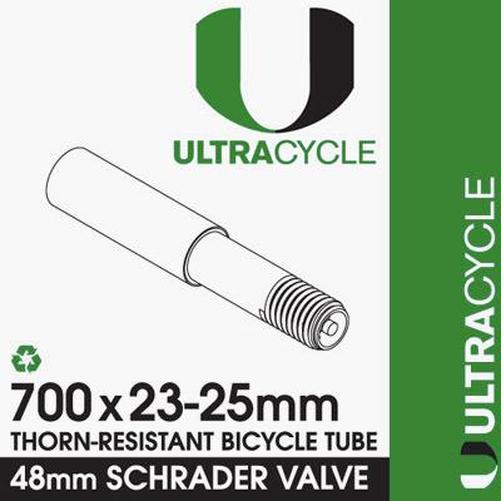 ULTRACYCLE Triple Thick Puncture Thorn Resistant Tube 700c x 23-25 Schrader 48mm - CLEARANCE-Pit Crew Cycles
