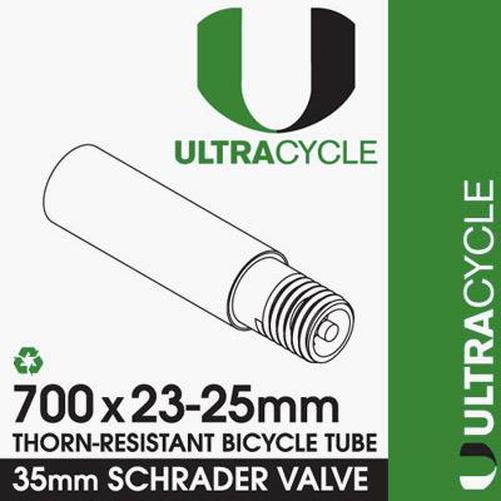 ULTRACYCLE Triple Thick Puncture Thorn Resistant Tube 700x23-25 Schrader 35mm-Pit Crew Cycles
