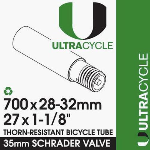 ULTRACYCLE Triple Thick Puncture Thorn Resistant Tube 700x28-32 Schrader 32mm-Pit Crew Cycles