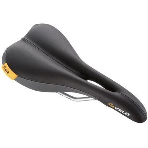 VELO 1050 Speedflex Steel Unisex Synthetic Saddle Black/Gray 264 X 140Mm-Pit Crew Cycles