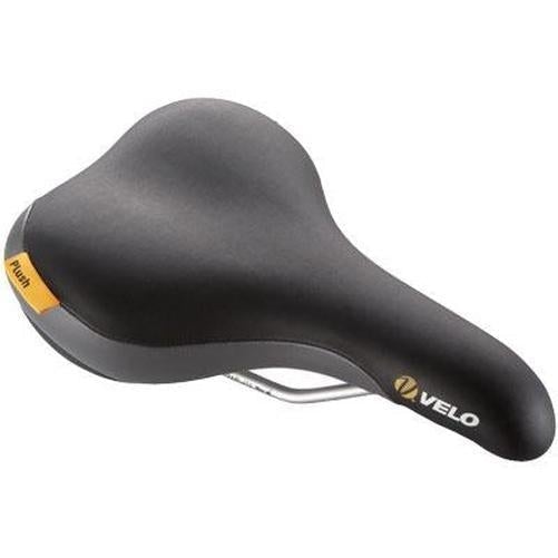 VELO 4132 Inclined Steel Women'S Synthetic Saddle Black/Gray 252 X 174Mm-Pit Crew Cycles