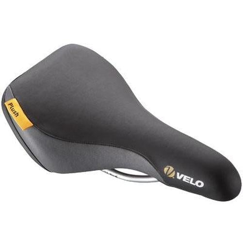 VELO 5062 Inclined Steel Junior Synthetic Saddle Black/Gray 230 X 136Mm-Pit Crew Cycles