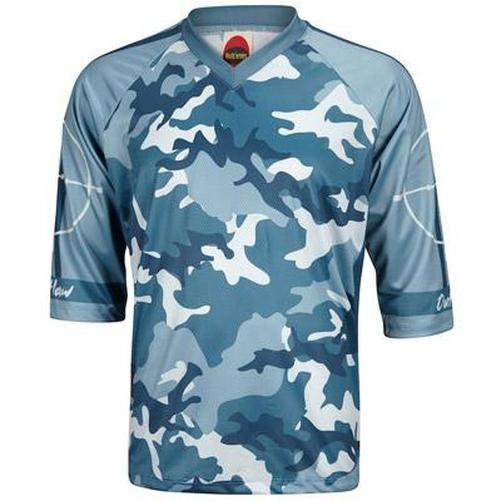 WORLD JERSEYS Outlaw Mtb Mens Camo 3/4 Jersey Blue Camo Small-Pit Crew Cycles