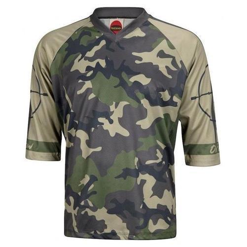 WORLD JERSEYS Outlaw Mtb Mens Camo 3/4 Jersey Green Camo Xlarge-Pit Crew Cycles