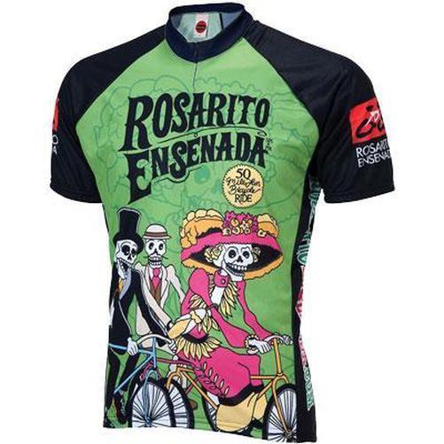WORLD Jersey Rosarito Day Of The Dead Mens Cycling Jersey Green/Black Large-Pit Crew Cycles