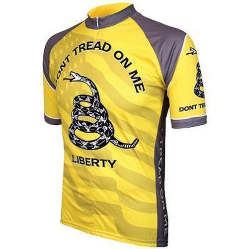 WORLD Jerseys Don'T Tread On Me Mens Jersey Yellow L-Pit Crew Cycles
