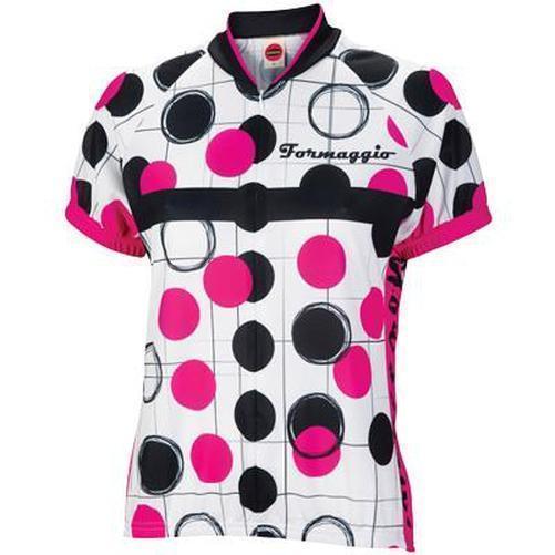 WORLD Jerseys Formaggio Dots Womens Cycling Jersey White/Red/Black Medium-Pit Crew Cycles