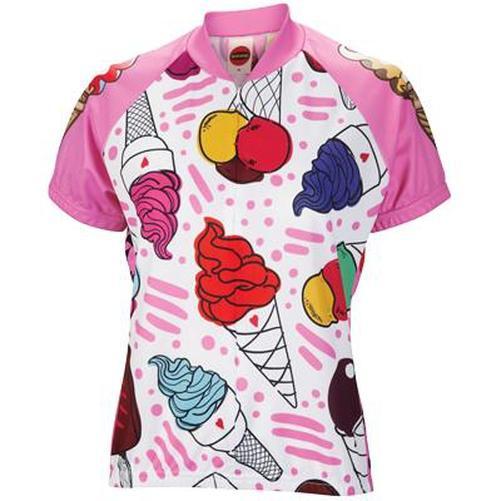 WORLD Jerseys Ice Cream Womens Cycling Jersey Pink/White Small-Pit Crew Cycles