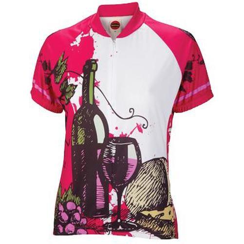 WORLD Jerseys Tempo Divino Womens Cycling Jersey Magenta/White Large-Pit Crew Cycles